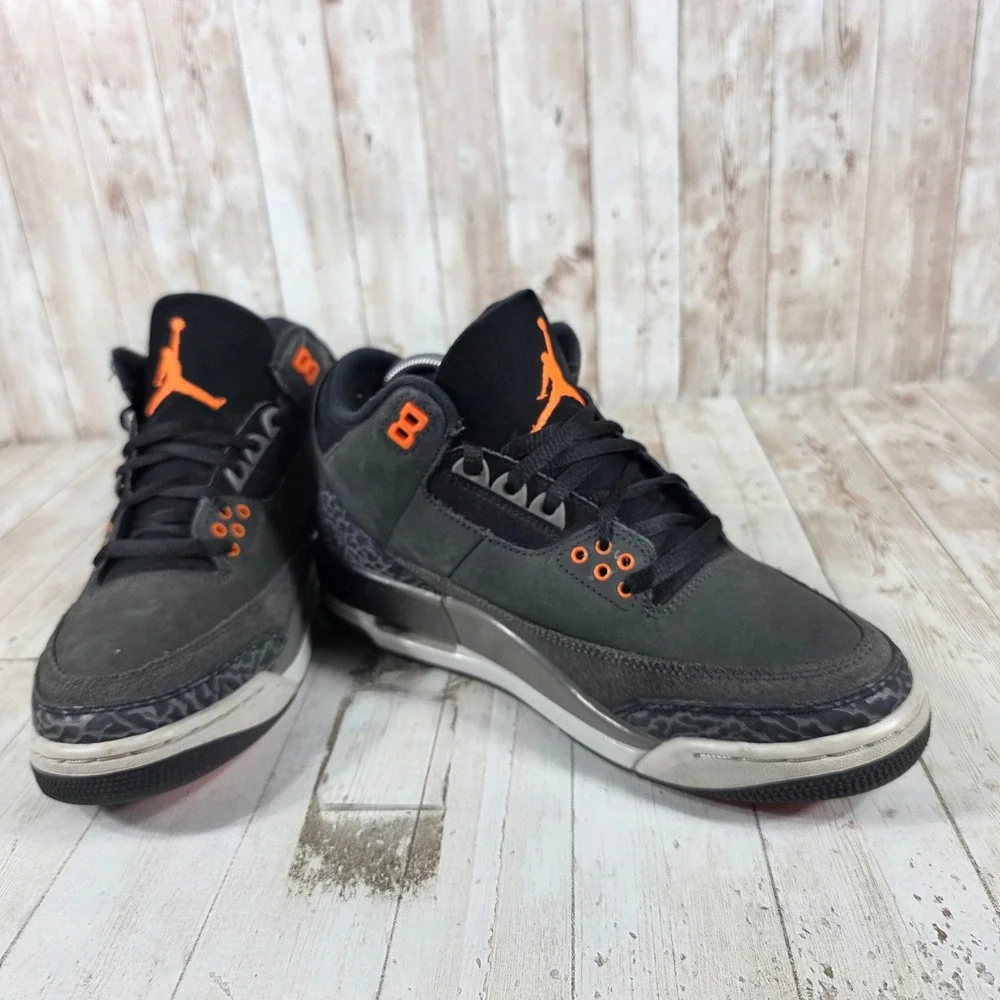 Jordan 3 Retro Fear Pack Night Stadium Total Orange CT8532-080 Mens 7.5